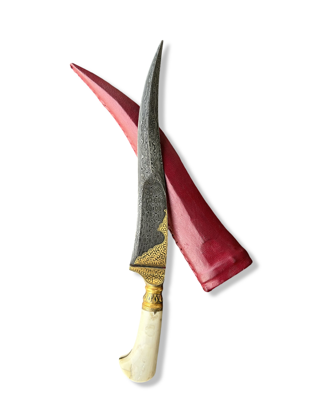 Damascus Khanjar with Gold Koftgari Work
